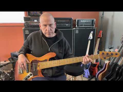 Warrior Bella 62 5-String bass (2015) Sunburst with Glockenklang 3 band preamp