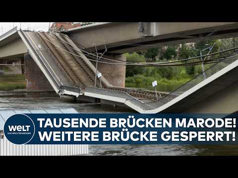 NACH BRÜCKENEINSTURZ: Norderelbbrücke in Hamburg gesperrt! Tausende Brücken in Deutschland baufällig