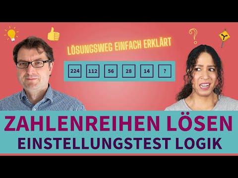Zahlenreihen lösen | Einstellungstest Logisches Denken trainieren #einstellungstest #logik #lernen