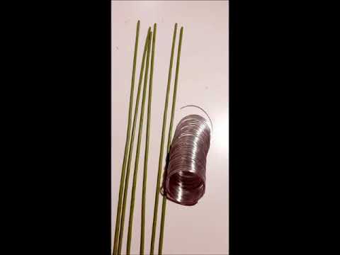 Twisting wire flowers.