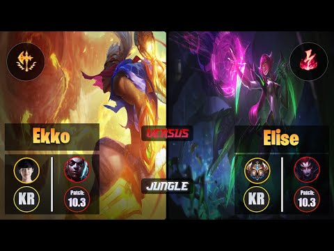 Peanut EKKO (Jungle) [Conqueror] VS ELISE - Challenger KR Patch 10.3