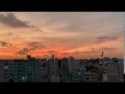 Beautiful sunset time lapse in Male', Maldives