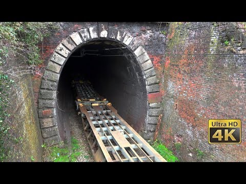 Old railway tunnel Čortanovci - Trains in tunnel - Mountain Fruška Gora [4K]