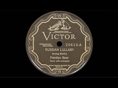 “Russian Lullaby” by Franklyn Baur 1927