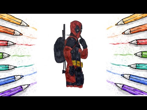Deadpool Coloring Page | Superhero Coloring | For Kids
