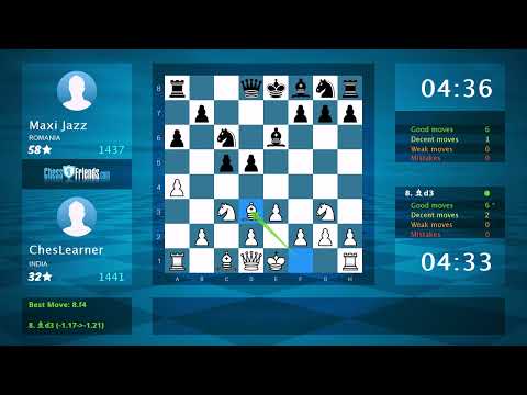 Chess Game Analysis: ChesLearner - Maxi Jazz : 1-0 (By ChessFriends.com)