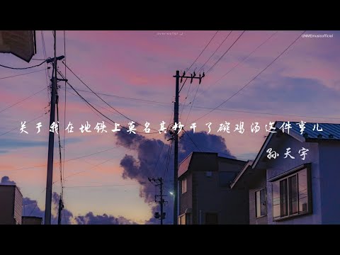 孙天宇 - 关于我在地铁上莫名其妙干了碗鸡汤这件事儿［放肆心神 放纵去爱 去沉沦，此时此刻 做最自由灵魂］动态歌词lyrics
