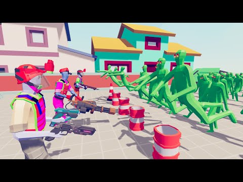 Zombie 100 Units vs Army Soldier - Totally Accurate Battle Simulator TABS