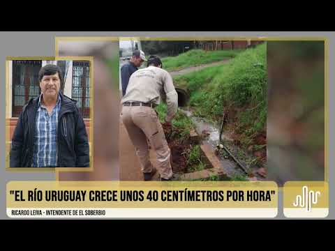El Soberbio prepara evacuaciones por la rápida crecida del río Uruguay
