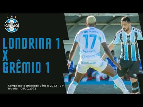 Londrina 1 x 1 Grêmio - Campeonato Brasileiro 2022 série B - 34° rodada - 08/10/2022