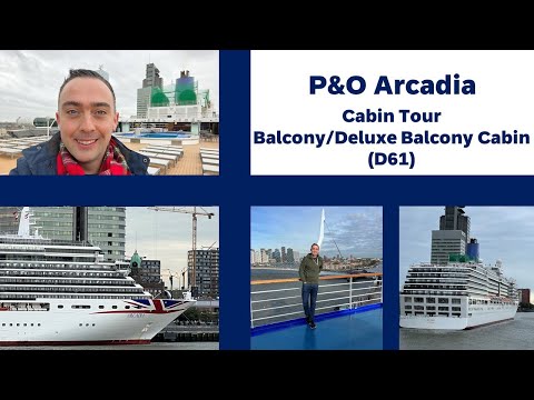 P&O Arcadia - Balcony Cabin (D61) full Cabin/Room Tour! #cruise