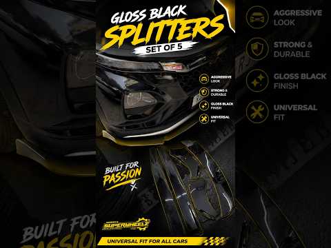 GLOSS BLACK SPLITTERS (UNIVERSAL)