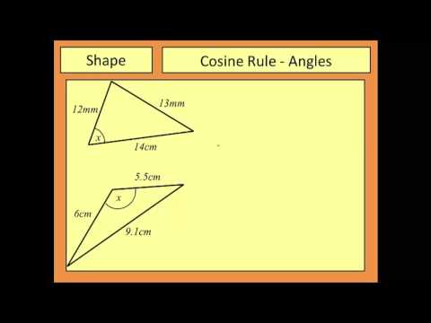 The Cosine Rule (Missing Angles)