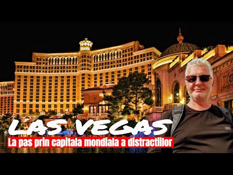 La pas prin Las Vegas seara, capitala mondiala a distractiei (4K)