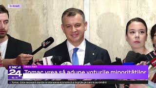 Tomac: Cunosc foarte bine mediul politic și sensibilitățile care există între partide
