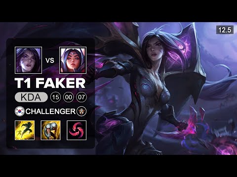 T1 Faker Kai'sa Mid vs Irelia - KR Challenger - Season 12 Patch 12.5