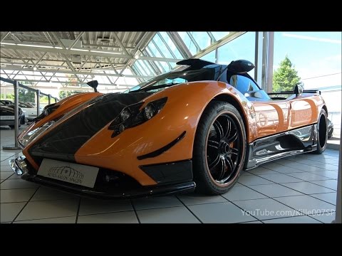 Thumbnail for Pagani Zonda Cinque 1080p by Supercar, orange, Car