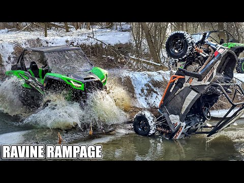 Winter Ravine Rampage - SXS/UTV Trail Riding - KRX 1000, RZR Turbo, Pro XP, Commander, Maverick XMR