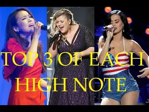 TOP 3 of each HIGH NOTE - Female Singers (A4 - C6)