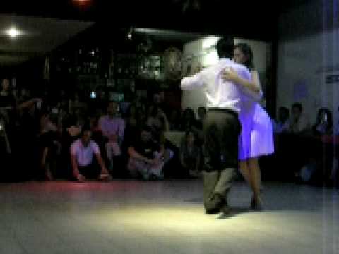  Dante Sanchez  and  Angelica Avalos  are  dancing  to  the  tango  "  Yuyo Verde  "