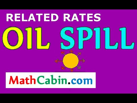 🚀Related Rates Oil Spill problem ! ! ! ! !