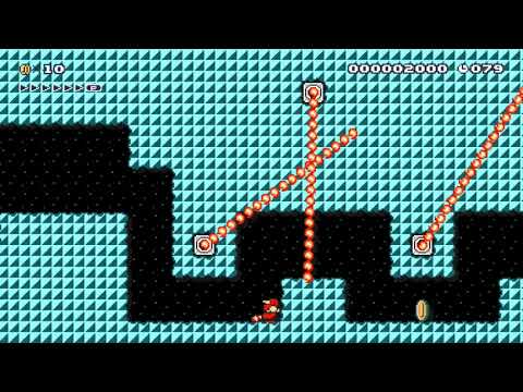 Super Mario Maker Levels: "Quick Big Firebar Frenzy!"