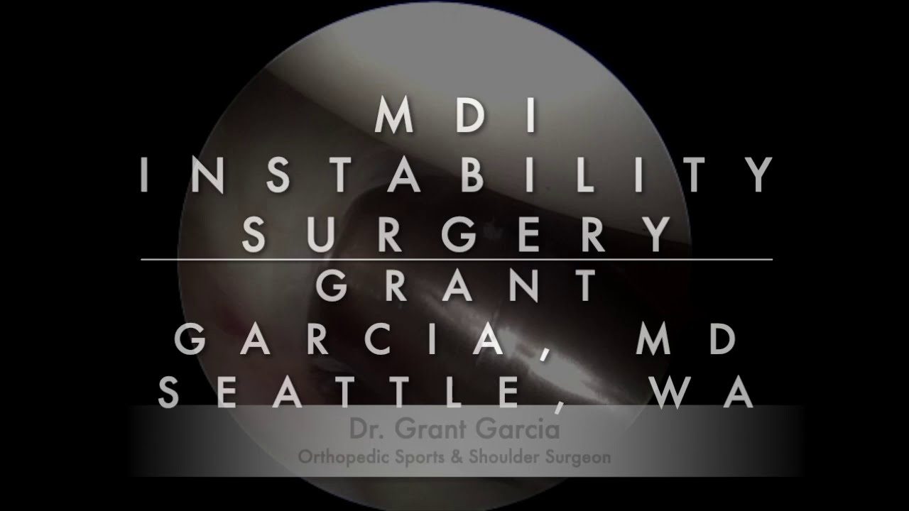 Dr. Garcia demonstrates his stabilization technique for multidirectional instability.