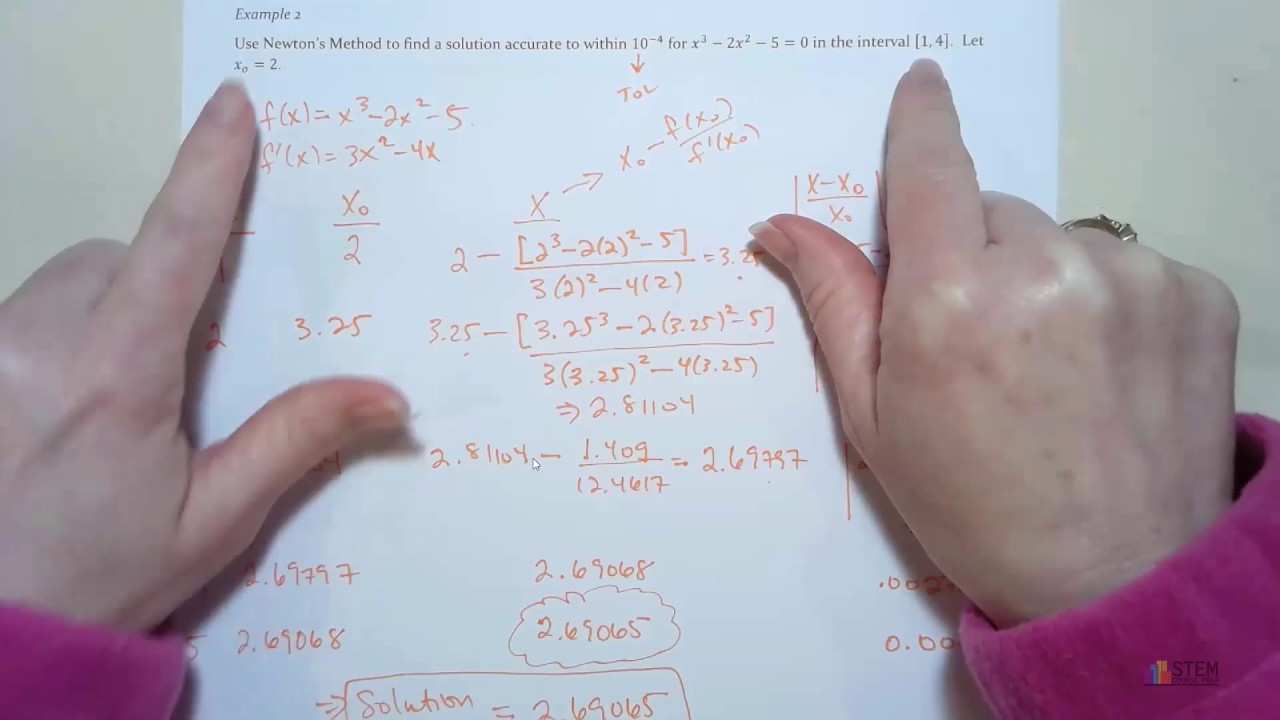 Newtons Method MATLAB Example - Numerical Analysis Root Finding