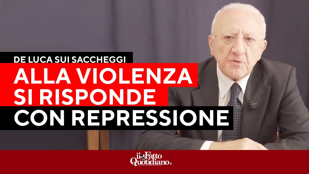 "Una manganellata tra capo e collo ha un grande effetto pedagogico". De Luca e la sicurezza
