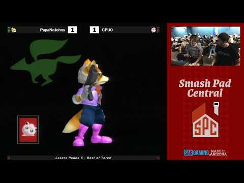 SPC 162 SSBM LR6 - PapaNoJohns (Fox) vs CPU0 (Jigglypuff)