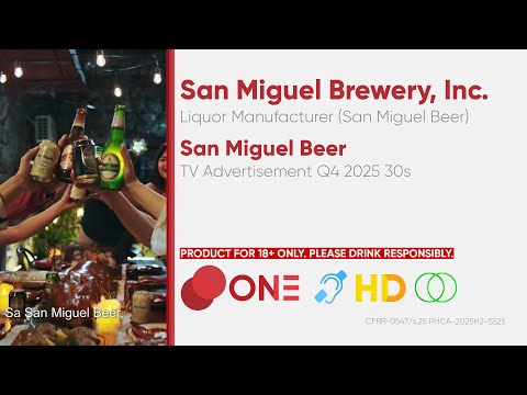 San Miguel Beer TV Ad Q4 2025 30s (Philippines) [BCC/HD/ST]