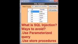 sql injection attack in vb.net and sql server