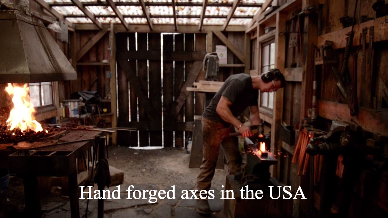 Hoffman Blacksmithing 19" Wasatch Axe w/ Ash Wood Handle - Full Polish