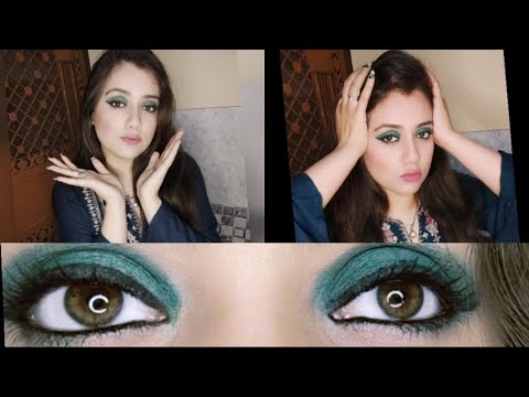How to make Dark Green smokey eyes makeup tutorial |amazing girl