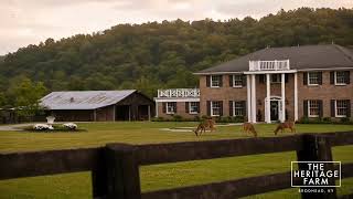 Peaceful Scene, with an Estate, Rustic Barn, Deer Grazing, and Birds | The Heritage Farm