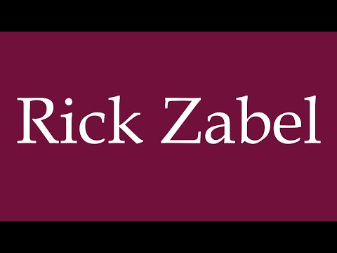 How to Pronounce ''Rick Zabel'' Correctly in German