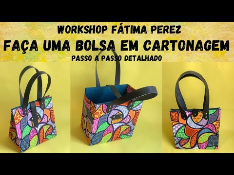 FAÇA UMA BOLSA EM CARTONAGEM!! SUPER SIMPLES!!