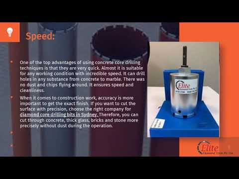 Benefits of using diamond core drill bits