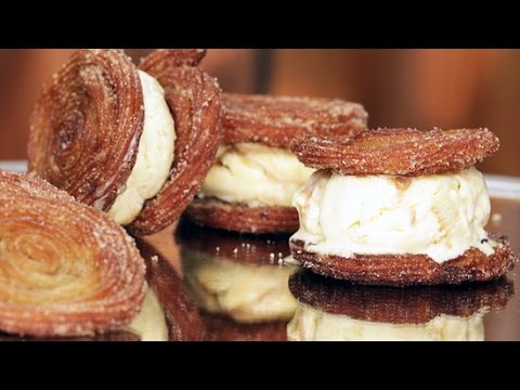 How to Make Churro Ice Cream Sandwiches | Just Add Sugar