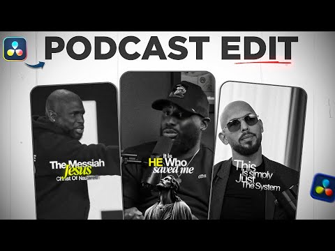 Viral Podcast Reel Editing in DaVinci Resolve | Minimal Text Animation Tutorial