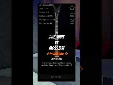 DUSKWIRE Rod vs MOSSJAW! 🎸 #roblox #fisch