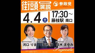 参政党 安藤裕 河口りま 河口りま 藤枝市政改革委員 藤枝駅 2026/04/05