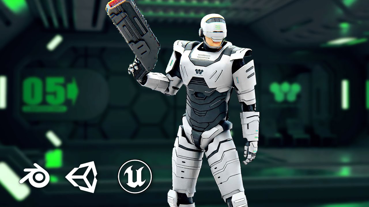 Trooper X-5 Auto-Rig Pro Rigged For Mixamo Unreal Engine Unity 3D Model