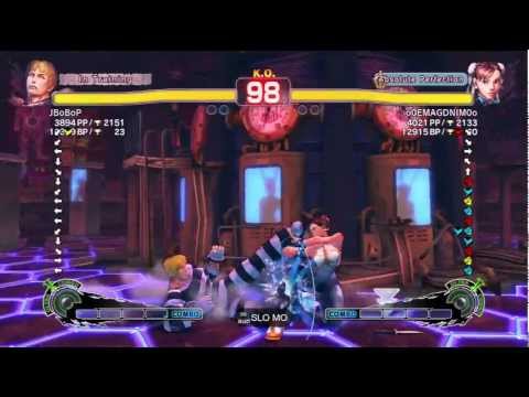 SSF4 AE: JBoBoP (Cody) vs o0EMAGDNIM0o (Chun-Li)