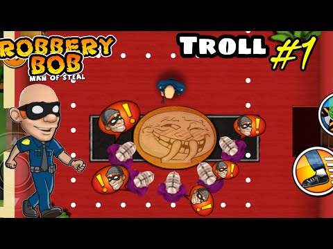 Robbery Bob Troll : Use 100 Teleportation Mine - Bald Guard Costume