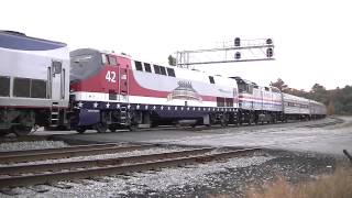 preview picture of video 'The Amtrak Crescent #19 w/ Veterans Unit and Exhibit Train!! Atlanta,Ga 10-31-2013© HD'