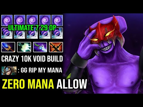 Unlimited Mana Burn 10K MMR Faceless Void Diffusal Blade + Aghanim with Auto Bash DotA 2