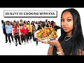 20 GUYS VS 1 CHEF COOKING WITH KYA