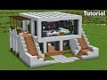 Minecraft: How to Build a Modern House Tutorial (Easy) #35 +Interior video in the Description!