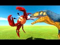 ALL Dinosaur VS Red Crabs Challenge - Animal Revolt Battle Simulator